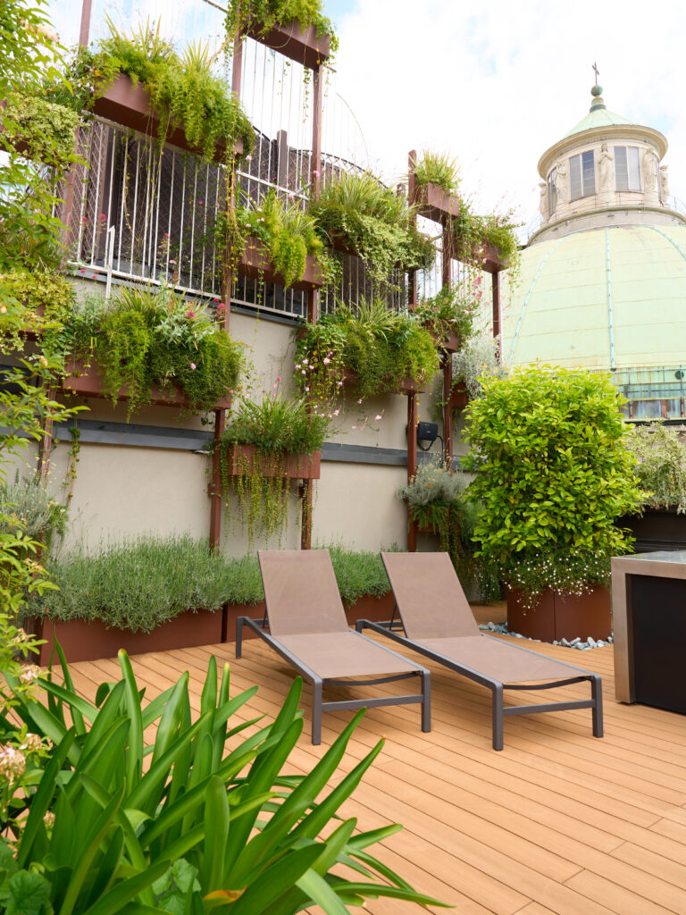 progettazione terrazzo - terrazzo biblioteca - studio lai valenti